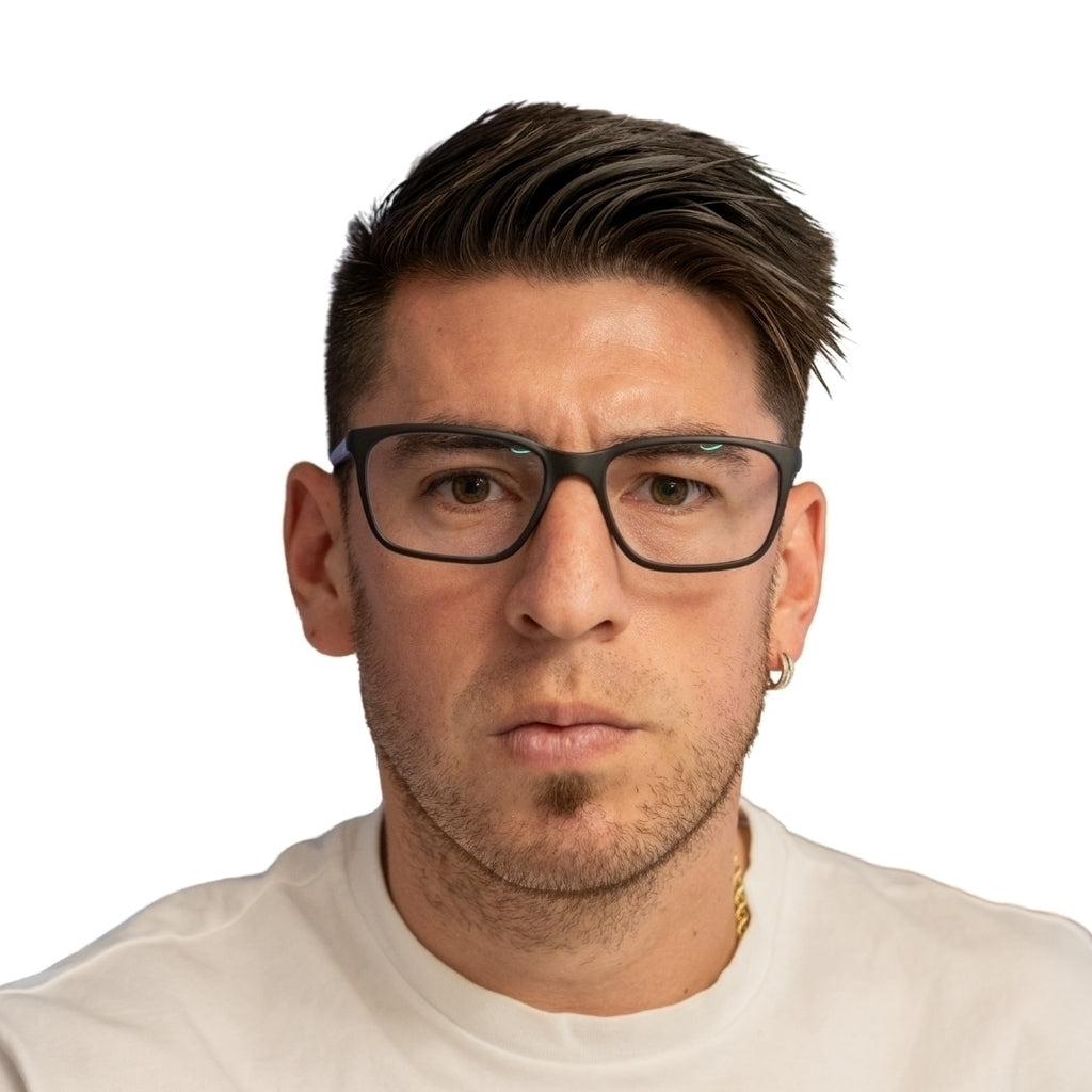 Óculos de Grau Zac Carbon Blue Fibra de Carbono Preto e Azul