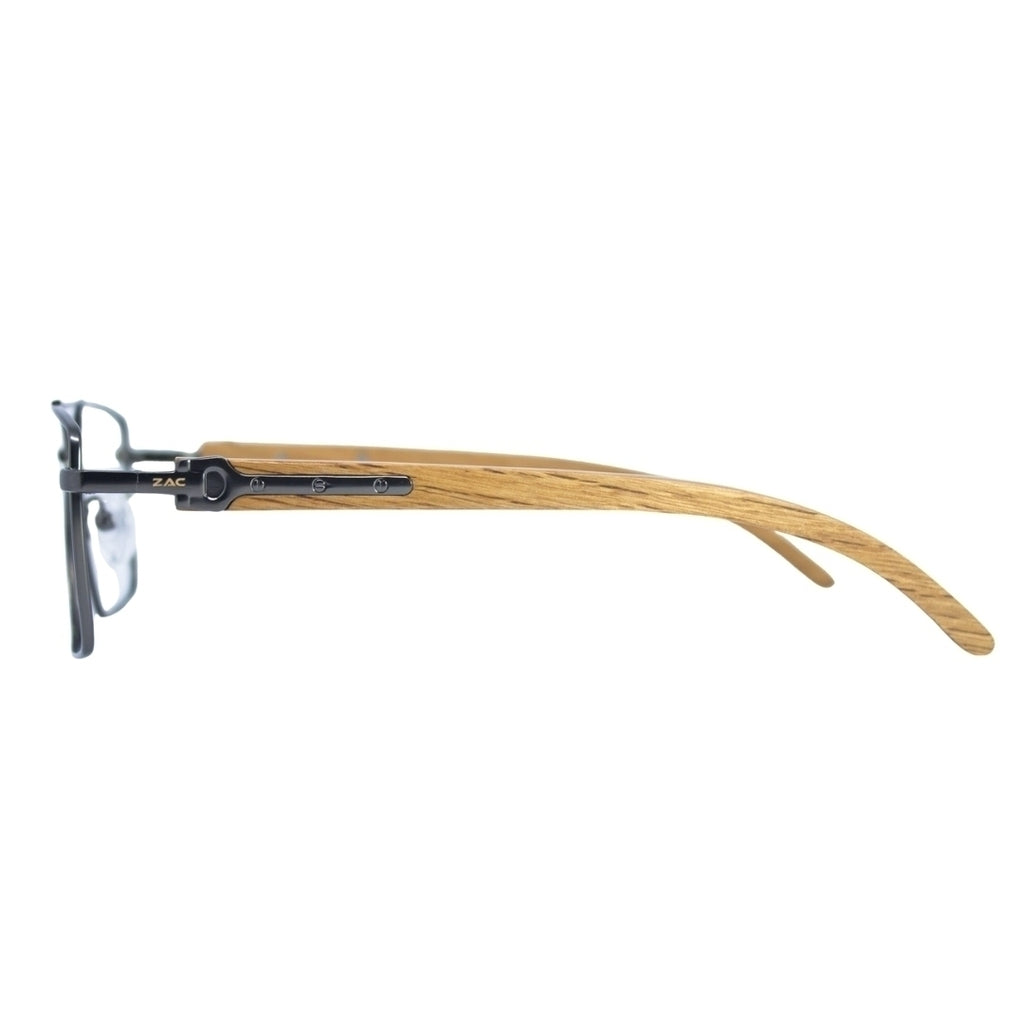 Óculos de Grau Zac Oak Line Grafite e Madeira
