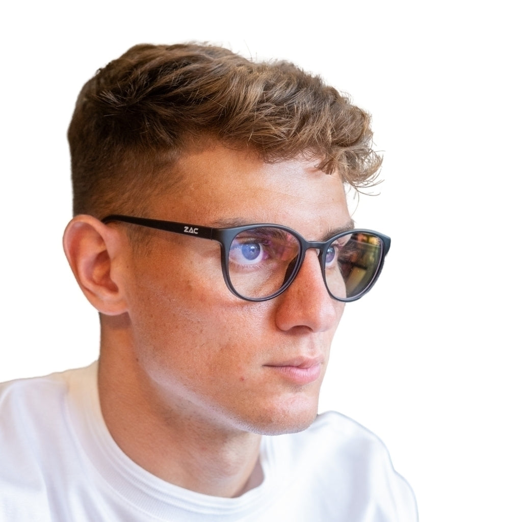 Óculos de Grau Zac Fusion Azul Fosco Fibra de Carbono