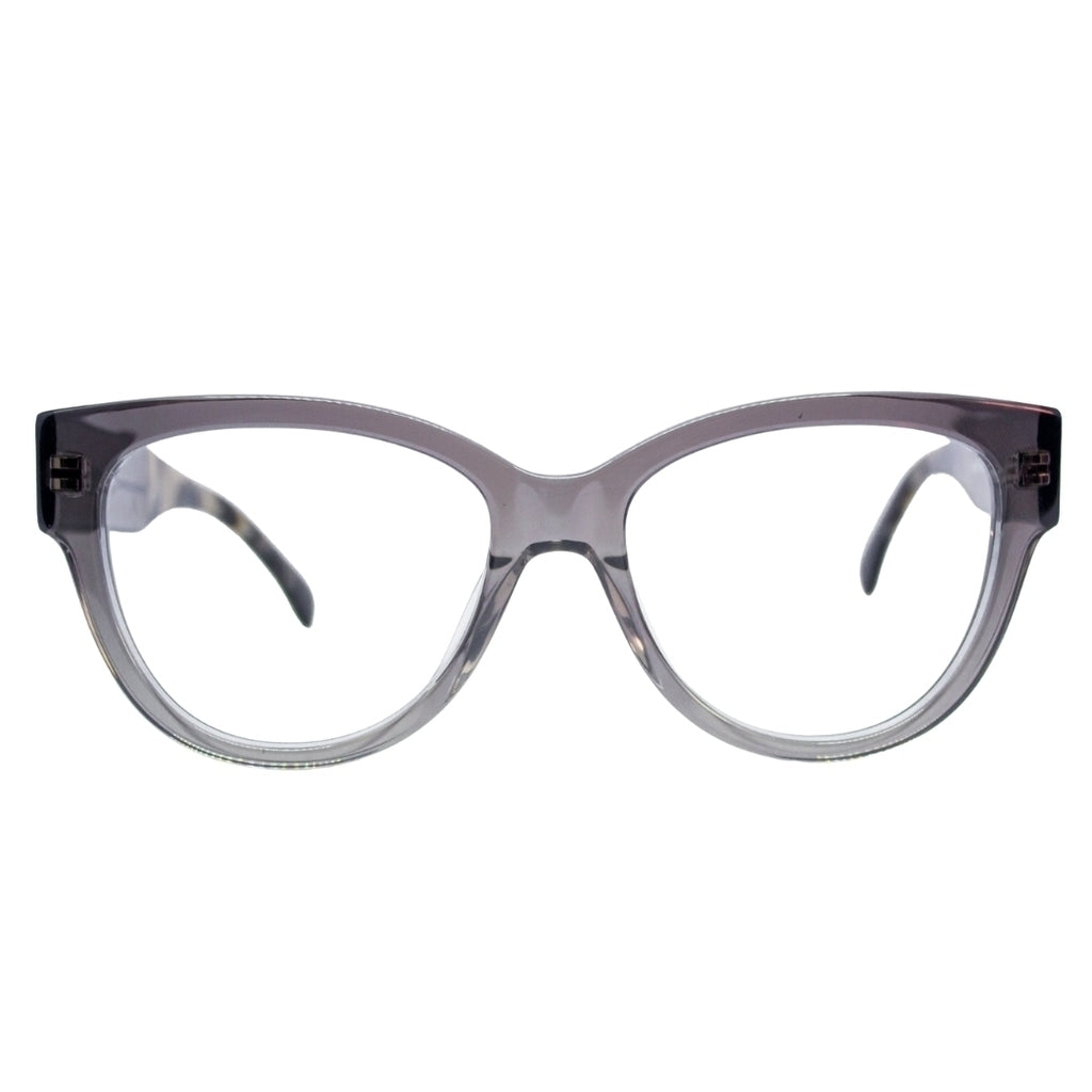 Óculos de Grau Zac Grey Allure Cinza Translúcido