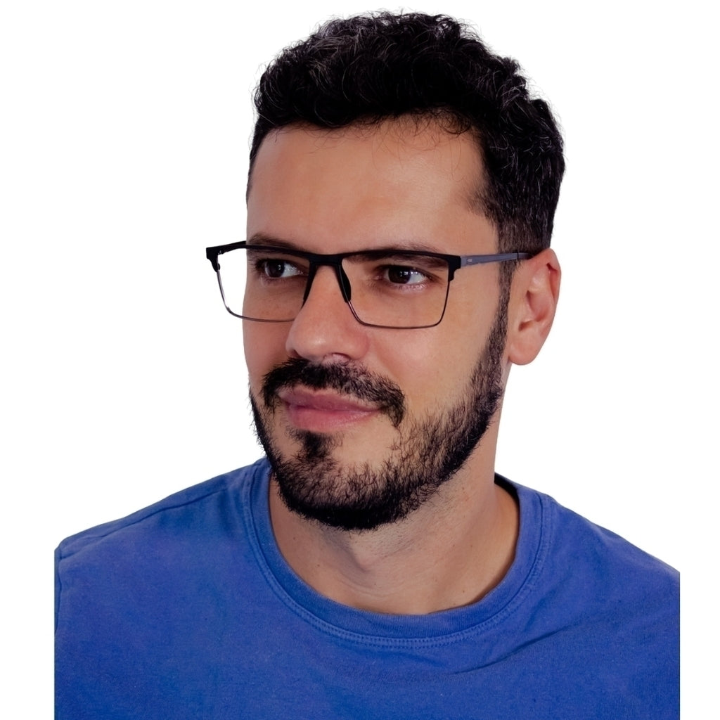 Óculos de Grau Zac Dot Preto Metálico