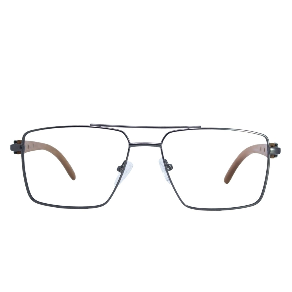 Óculos de Grau Zac Oak Line Grafite e Madeira