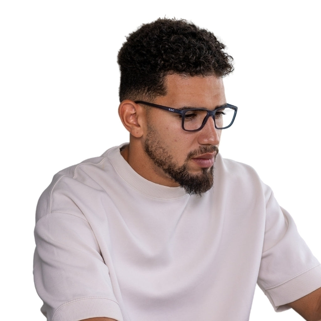 Óculos de Grau Zac Blue Pulse Fibra de Carbono Azul Fosco